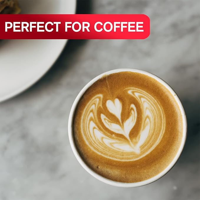 Smygoods White Disposable Paper Coffee Cups with Lids (12 OZ, 100 Count) For Hot Beverages, Tea, Espresso, Cocoa - To Go Drink Containers, Café & Office