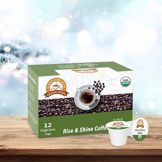 Alex's Low Acid Organic Coffee Single-Serve Pods (24-Pack) - Rise & Shine