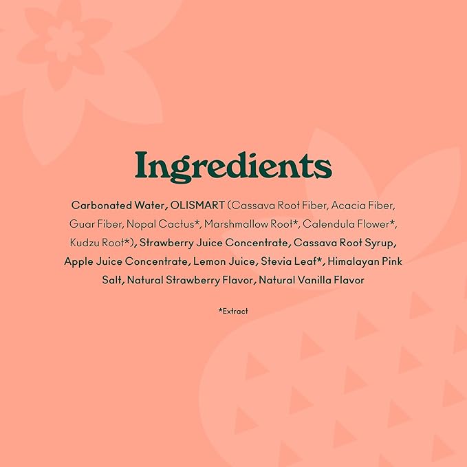 OLIPOP Prebiotic Soda Pop, Strawberry Vanilla, Pantry Pack Packed with Prebiotics, Fiber, and Botanicals, Gluten Free, Vegan, GMO Free, 12oz (12-Cans)