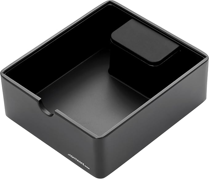 Normcore Compact Espresso Knock Box, Metal Coffee Knock Box, Heavy-Duty Knockbox, Anodized Aluminum, Espresso Accessories for Coffee Grounds, Black