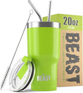 Beast 20 oz Tumbler Stainless Steel Vacuum Insulated Coffee Ice Cup Double Wall Travel Flask (Lemongrass Green)