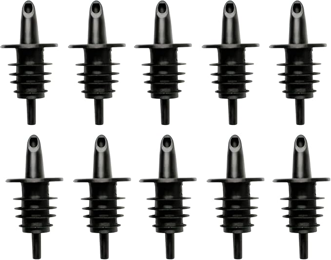 Hawaiian Shaved Ice Syrup Precise Control Bottle Pourers - Professional Pour Spouts for Snow Cone & Drink Flavors (10-Pack)