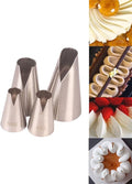 St. Honore Piping Tips,V-shaped wave Pastry Tips Cake Decorating Nozzles Tips Piping Kit for Pastry Cupcakes Cakes Cookies,4 Pcs