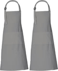 RAJRANG 100% Cotton Cooking Apron with 3 Pockets Kitchen Chef BBQ Adjustable Bib Aprons for Women Men
