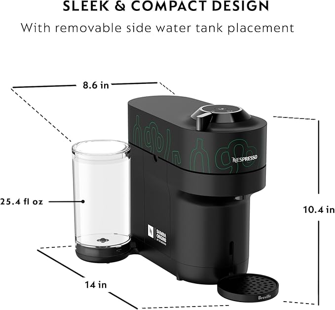 Nespresso Vertuo Pop+ Coffee and Espresso Maker by Breville, Samra Origins by The Weeknd Vertuo Metad Green Machine and Nespresso Aeroccino3 milk frother