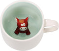 Horse Ceramic Cup Hidden 3D Animal Inside Mug,12 oz Cute Cartoon Handmade Figurine Mugs,Christmas Birthday Surprise for Friends Family or Kids (Horse)