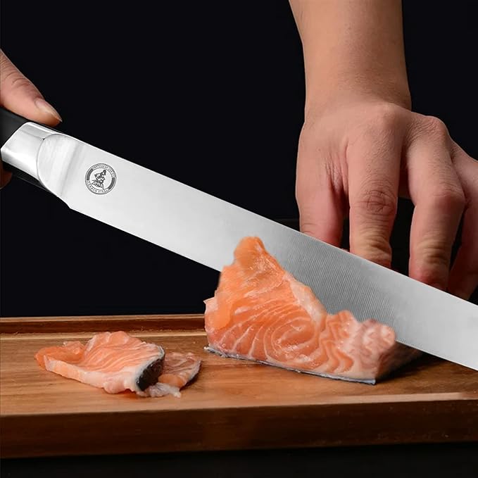 Kitory Slicing Carving Knife -Meat Cutting and BBQ Knife - 12" Brisket Knife for Turkey -Forged German High Carbon Steel- Ergonomic PakkaWood Mirror Finish Handle Design, 2025 Grilling Gifts for Men