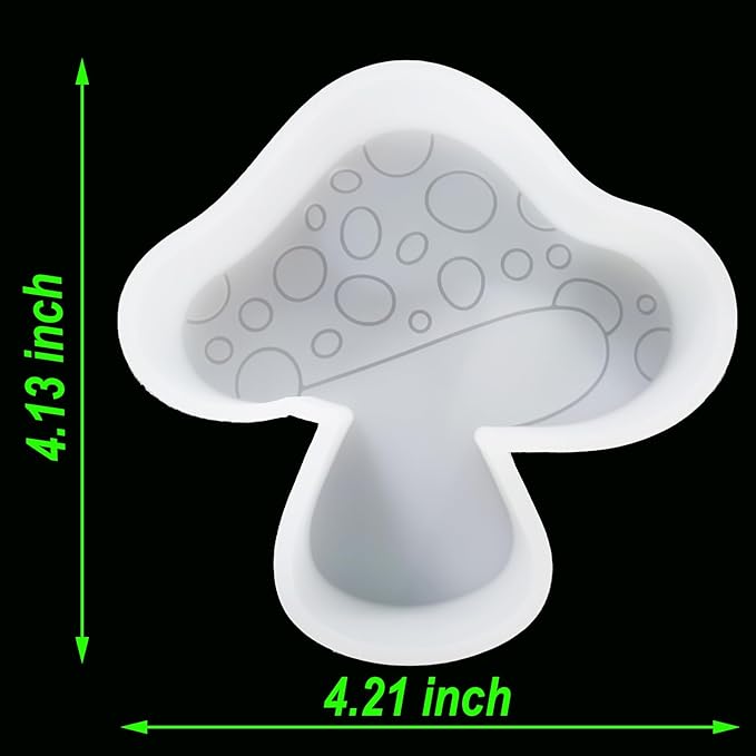 【300+ Design Optional】 Fuehbur Mini Mushroom Car Freshies Mold- Air Freshie - Aroma Bead Freshener-Epoxy Resin - Candle Soap Mold Silicone Mould【Upgraded Thickened Material】- Medium Size