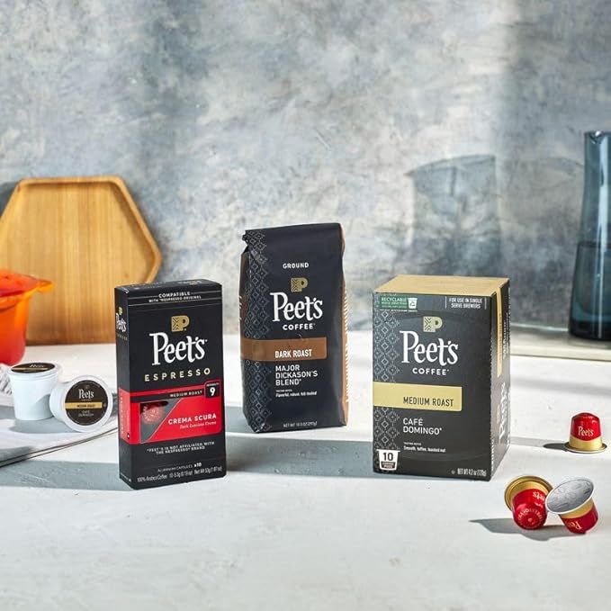 Peet's Coffee, Medium Roast Decaf Single Serve Coffee Pods - Decaf Especial 10 Count (1 Box of 10 Pods)