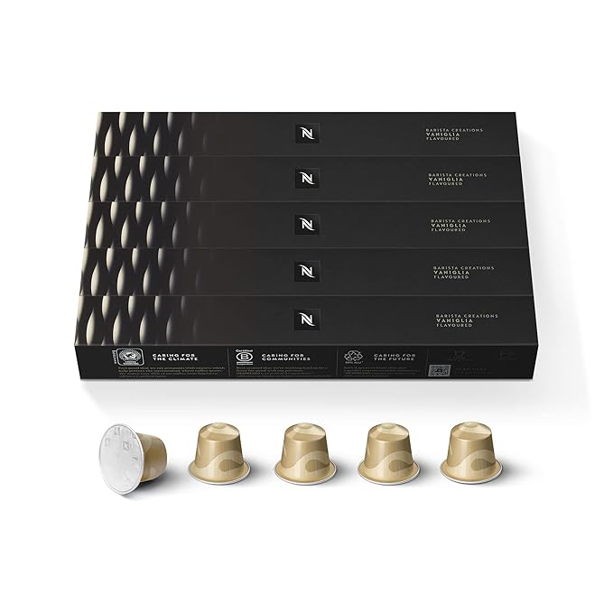 Nespresso Capsules Original Line, Vaniglia, Medium Roast Espresso Coffee, 50 Count Espresso Coffee Pods