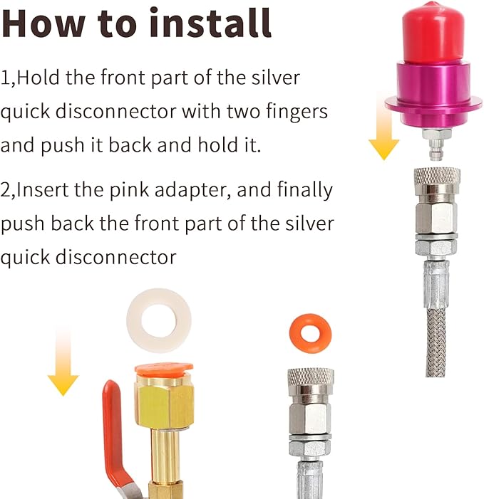 Soda Hose Kit Soda Maker Quick Connect Co2 Adapter with Flow Control Ball Valve Compatible with Gaia Terra DUO Art Soda Machine, 60inch High Pressure Stainless Steel Hose