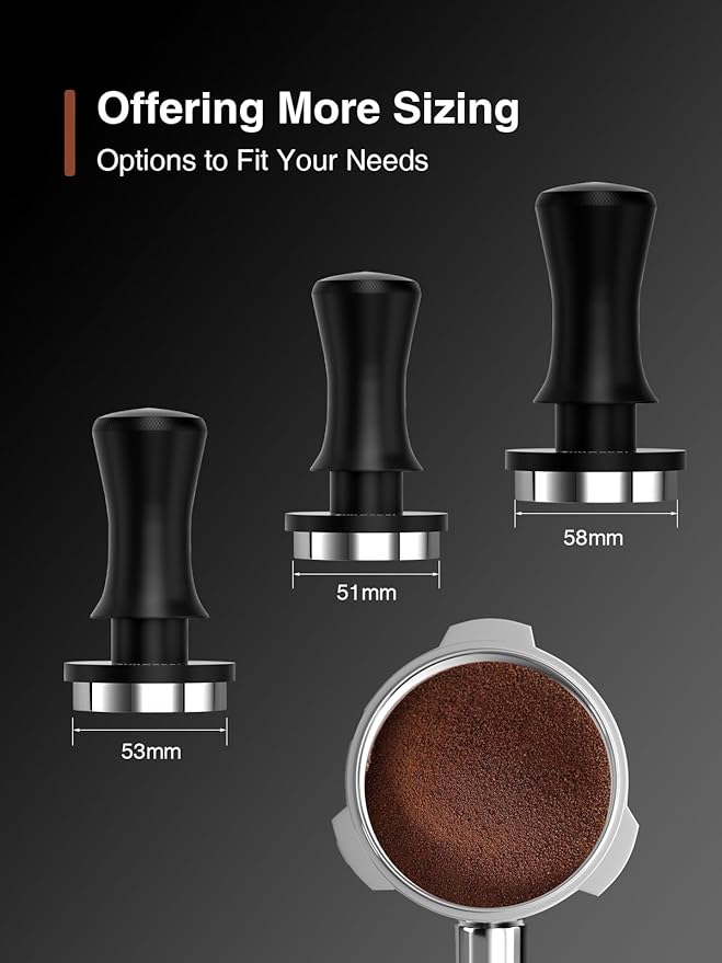 Espresso Tamper, 53mm Barista Coffee Tamper with Spring Loaded for Coffee Machine Portafilter,Stainless Steel
