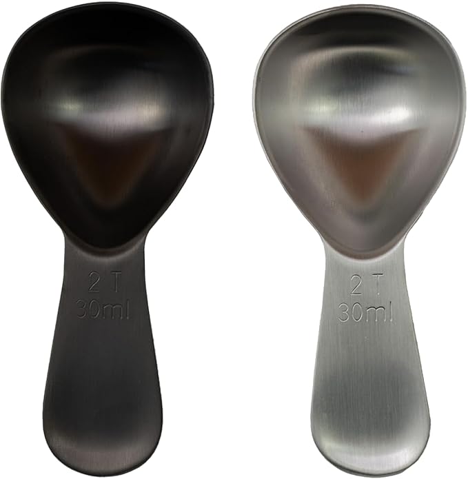 Coffee Scoop - Brushed Stainless Steel - 2 Tablespoon Capacity - Fits inside Airscape Canisters (Brushed Steel)