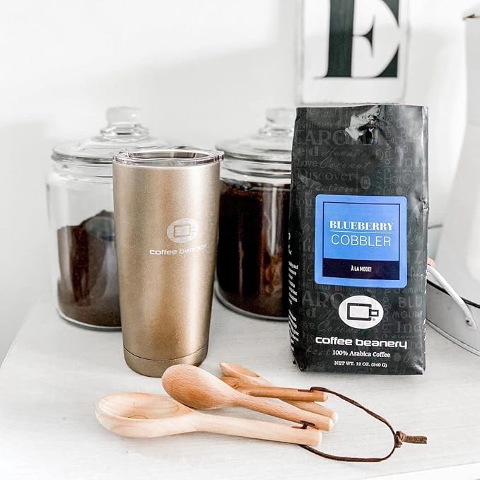 Coffee Beanery, Blueberry Cobbler Flavored Coffee, Specialty Arabica Coffee, Medium Roast, 12 ounce, Automatic Drip (Ground)