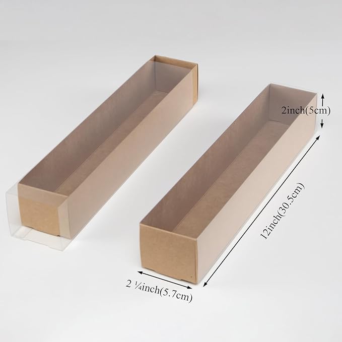 20Pack 12x2¼x2 Inch Bakery Boxes for Chocolate Covered Strawberry,Macaron,Truffle, Cocoa Bombs, Cookie,Soap Boxes