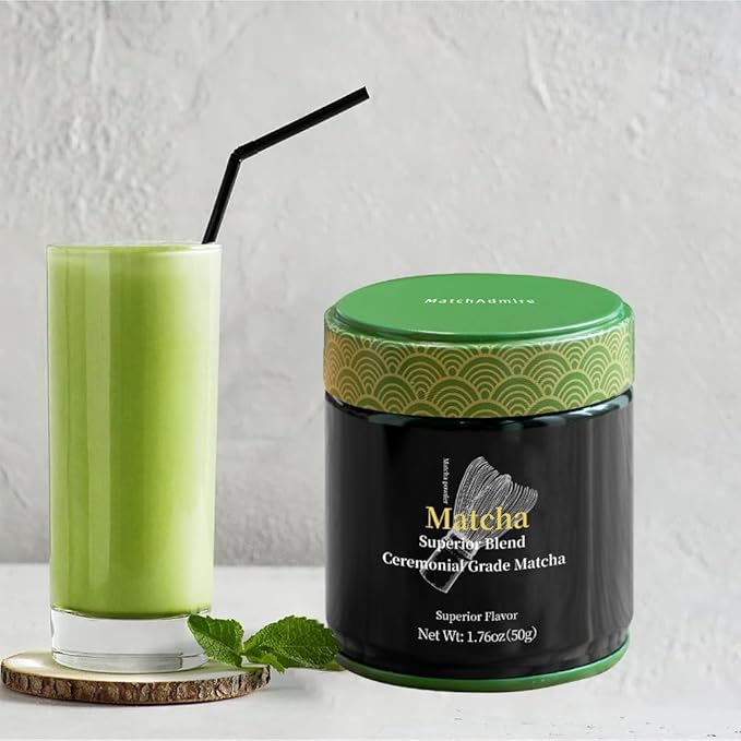 MatchAdmire Matcha Superior Ceremonial Blend – First Harvest Ceremonial Grade Matcha Green Tea Powder (1.76 Ounce (Pack of 1))