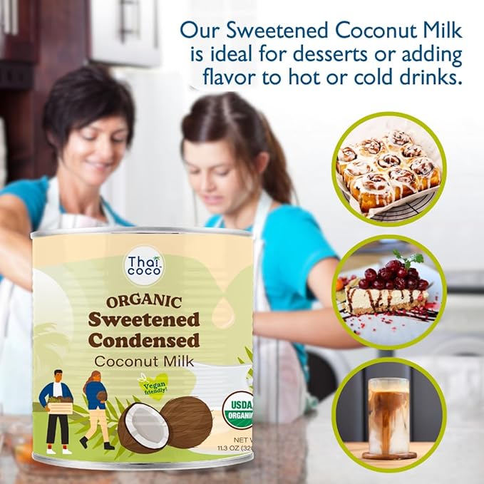 Thai Coco - Organic Sweetened Condensed Coconut Milk Dairy Free - 11.3 oz. 6 Pk