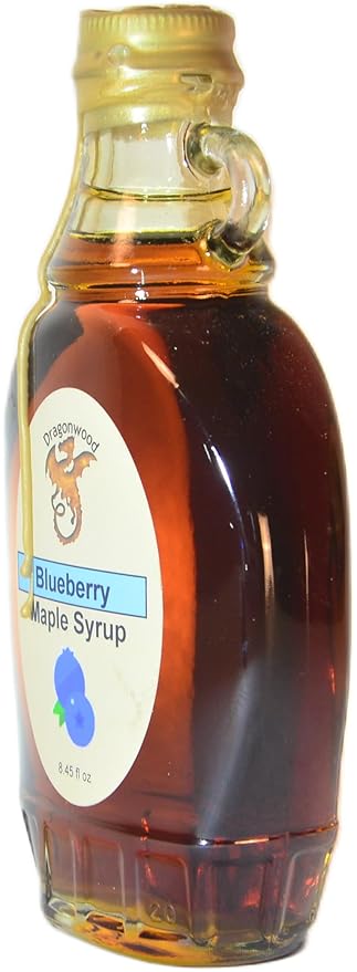 Dragonwood Flavored Maple Syrup (8 Fluid Ounces, Blueberry)