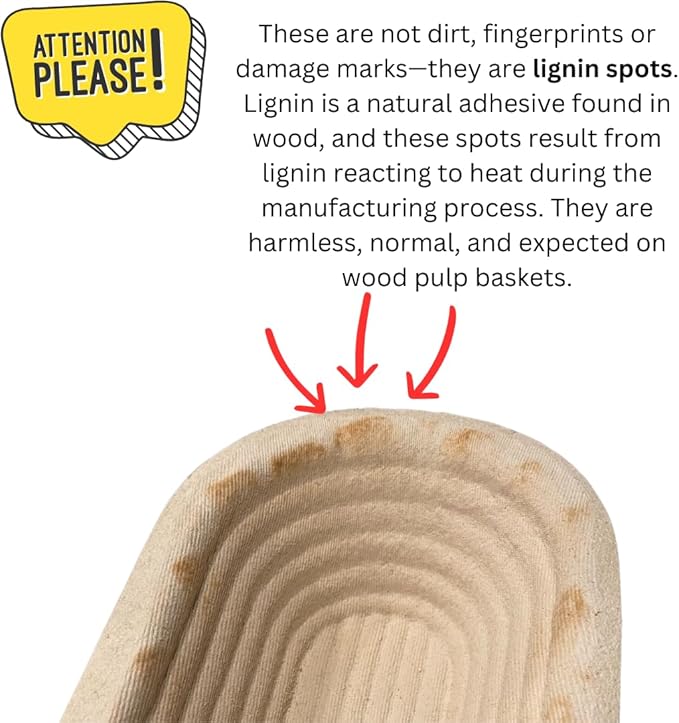 Bulka Oval 750g Groove Banneton Bread Proofing Basket Pressed Wood Pulp, Sourdough Proofing Basket - Non-Stick Batard Brotform Sourdough Bread Baking Supplies, Made in Germany.