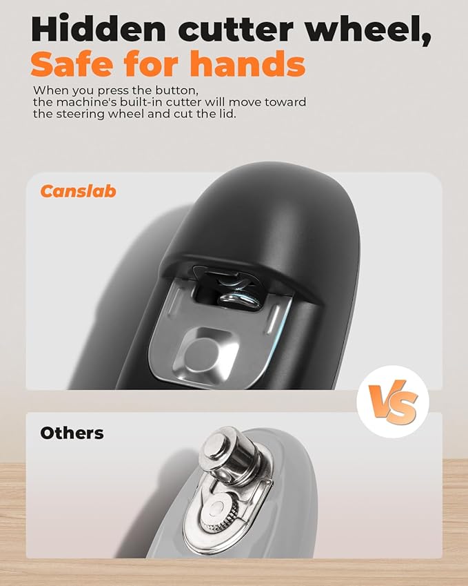 Rechargeable Electric Can Openers for Kitchen for Seniors with Arthritis- USB Battery Automatic Can Opener for Any Size Can - Smooth Edge, Handsfree, Portable Small One Touch Opener