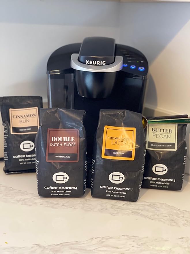 Caramel Vanilla Latte Flavored Coffee, Specialty Arabica Coffee, Medium Roast, 12 ounce, Automatic Drip (Ground)