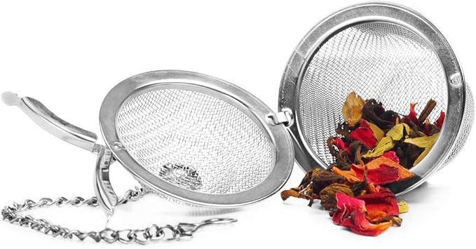 TGL Co. Stainless Steel Tea Infuser | Durable Teapot Green Tea Filter | Perfect for Loose Leaf Tea Brewing (Basket Infuser)
