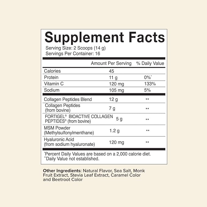 Great Lakes Wellness Movement Boost Advanced Collagen Peptides Powder with MSM, Hyaluronic Acid, Vitamin C - Joint Mobility & Comfort - Caramel Flavored - Non-GMO, Keto, Kosher - 8 oz