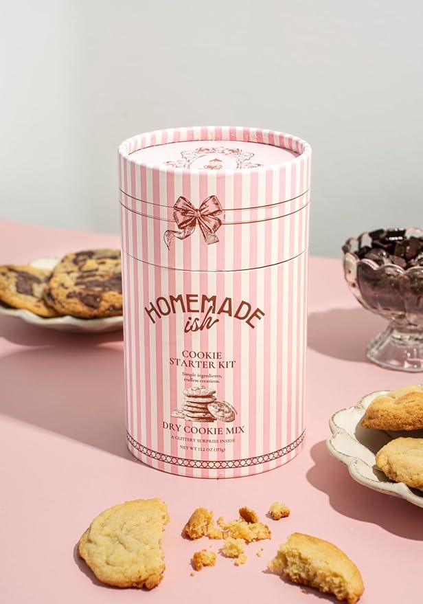 Homemade ish Dry Cookie Mix - Gourmet Dry Cookie Base with Edible Glitter - Kosher - No Artificial Ingredients - Fun DIY Gift for Beginners, Families & Hosts (3 Pack, Cookie Mix)