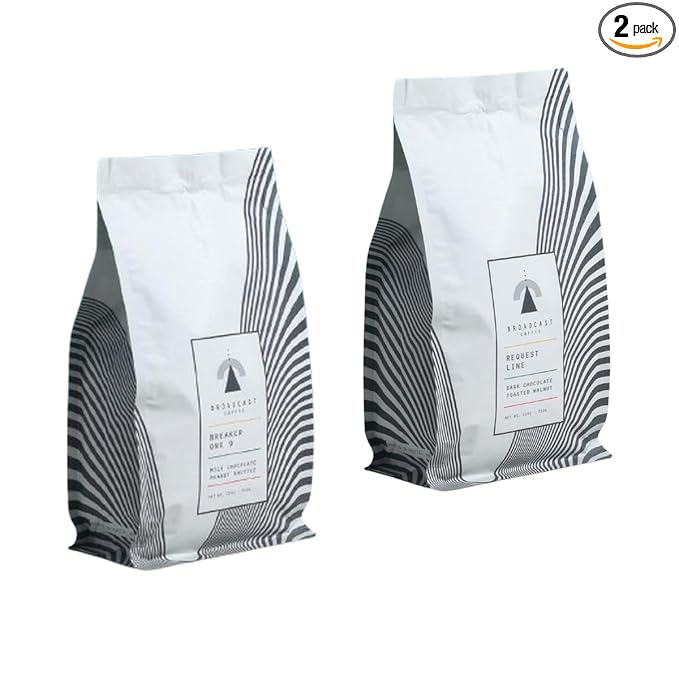 Bean Box Seattle Coffee Sampler, 2-Pack - Roasted by Broadcast Roasters, Gourmet Arabica Coffee, Variety Pack - Freshly Ground