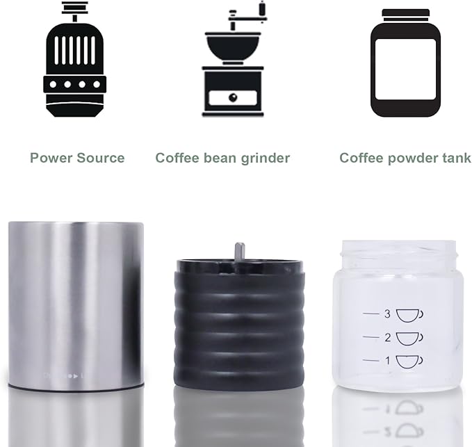 SOTECH Outdoor Coffee Hand Brewing Set Easy Operate Portable Travel Bag With Electric Grinder Hand Brewing Pot 850Ml For Outdoor Camping Rv Hiking Picnic (Coffee Set For 2 Cups)
