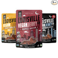 Louisville Vegan Jerky Co. Best Sellers 1 Variety Bundle Vegan Jerky 3 oz. 3 pack (Smoky Carolina BBQ, Smoked Black Pepper, Maple Bacon)