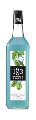 1883 Iced Mint Syrup for Drinks, Made in France, 1 Liter Glass Bottle