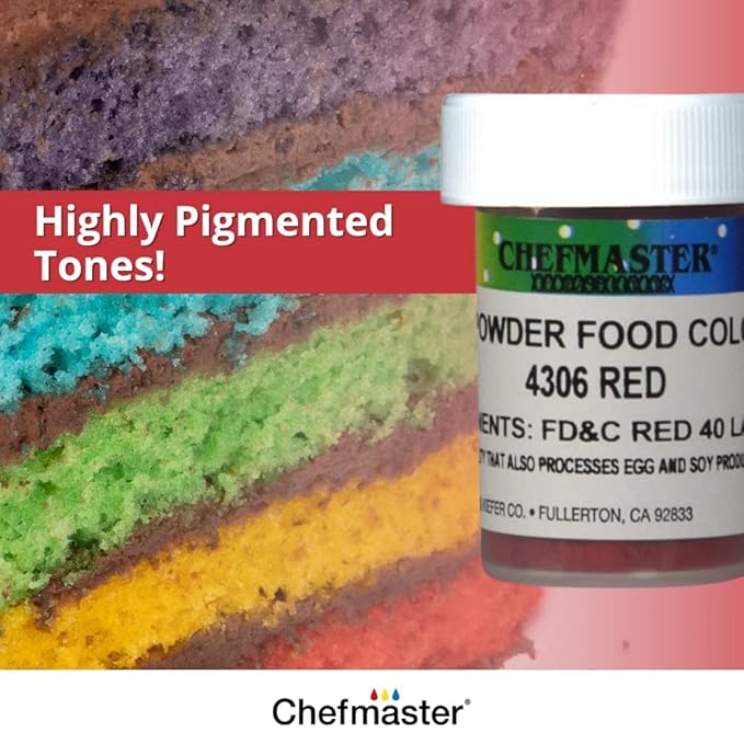 Chefmaster Black Dry Powder Candy Color | Vibrant Shades | Chocolate, Macarons, Fondant | Decorating | Professional-Grade Dye | Easy-to-Use | Manufactured in USA | 3 grams