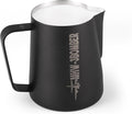 MHW-3BOMBER Milk Frothing Pitcher, 20oz/600ml Milk Frother Cup for Barista, SUS304 Stainless Steel Espresso Steaming Pitchers for Milk/Coffee/Latte Art (Matte Black) P3014B-OS