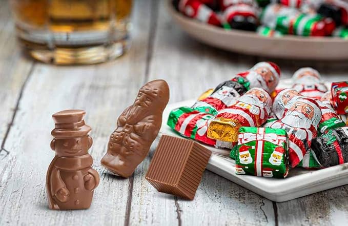 Premium Madelaine Chocolate Gift Box - 45 Assorted Pieces - Rich & Creamy Solid Milk Chocolates - Best Corporate Holiday Gift - Great for Teachers & Coaches - Whimsical Holiday Themed Foil Wrappers