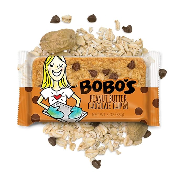 Bobo's Oat Bars, Variety Sampler Flavors, 3 oz Bar, 3 Chocolate Chip, 3 Lemon Poppyseed, 3 Peanut Butter Chocolate Chip, Gluten Free Whole Grain Snack and Breakfast Bar, 9 Pack