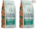 Clean Coffee Co. - Low Acid Dark Roast, Tested for Molds and Toxins, Honduras Blend, Notes of Caramel, Dark Chocolate, and Toasted Malts (Ground, 12 oz Bag) (Pack of 2)