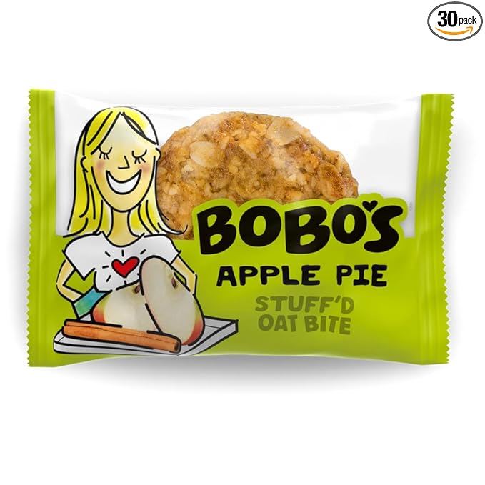 Bobo's Apple Pie Bite, Gluten Free, Non-GMO, Whole Grain Oats, Pack of 30 | Snack Bars | On-the-Go | Made with Simple Ingredients