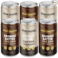 Door County Coffee Ready to Drink Canned Cold Brew Variety Pack - 8oz - 6 Pack - Cold Pressed Coffee, 5 Calories, Bold & Rich, Flavorful, 145mg Natural Caffeine