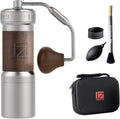 1Zpresso K-Ultra Manual Coffee Grinder Silver with Carrying Case, Assembly Consistency Grind Stainless Steel Conical Burr, Foldable Handle, Numerical External Adjustable Setting, All-Round Grinder