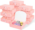 15Pack Gift Boxes with Lids, 10.6x7.8x3.1 Inches Bridesmaid Proposal Box with Ribbon, Pink Gift Boxes for Presents,Kraft Paper Boxes for Wedding Christmas Birthday Baby Shower Party