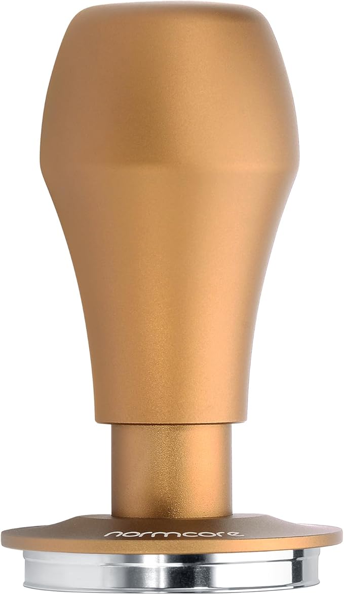 Normcore 53.3mm Spring Loaded Coffee Tamper V4.1 with Click Feedback, Flat Base Espresso Tamper Compatible with Breville Sage 54mm Portafilters, Bronze