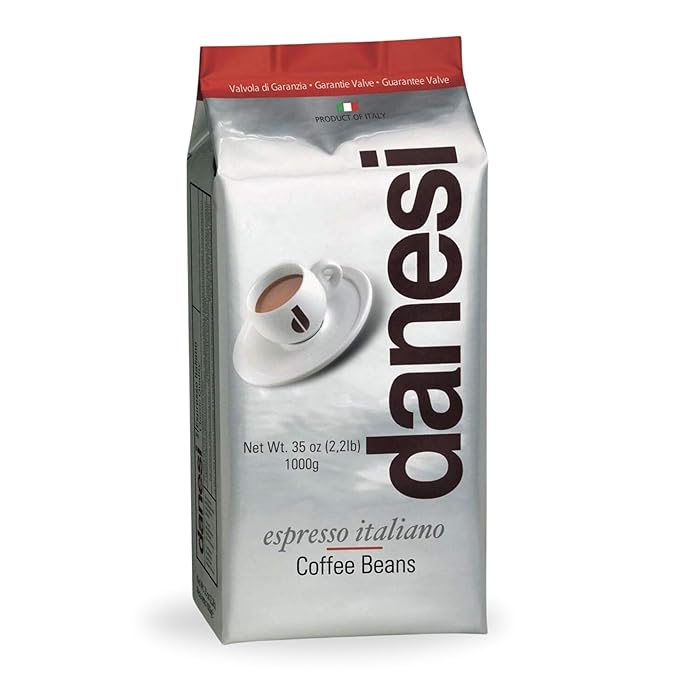 Danesi Caffe Italian Whole Coffee Beans - Espresso Coffee Beans and Medium Roast Whole Bean - Perfect for Espresso Machines, French Press, and Home Brewing - Classic (2.2 lb)