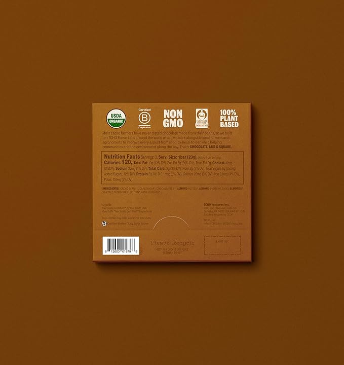 TCHO 3-Bar Chocolate Variety Pack | Toffee Time, Choco Latte & Aww Nuts | Single Origin, Plant Based, Organic & Fair Trade, | Non GMO, Non-Dairy, Vegan, Soy Free (2.5oz each)