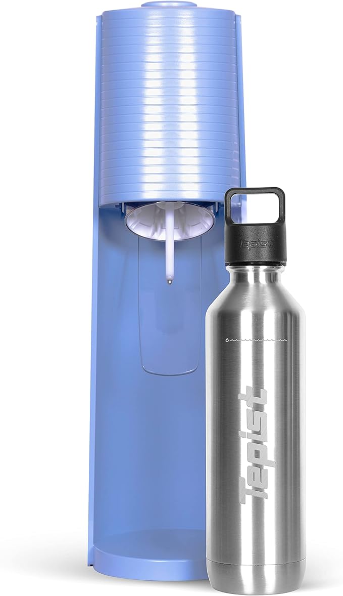 TwentyO 20oz Stainless Steel Bottle Compatible with Sodastream Machines | Silver | Vacuum Sealed | Double Walled | Leak-Proof | Easy to Carry | Reusable Bottle