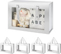 Large Silver Clear Gift Boxes, 13.5x9x4.1 Inches, 5 Pack with Windows by Handles, Magnetic Closure, Suitable for Various Occasions