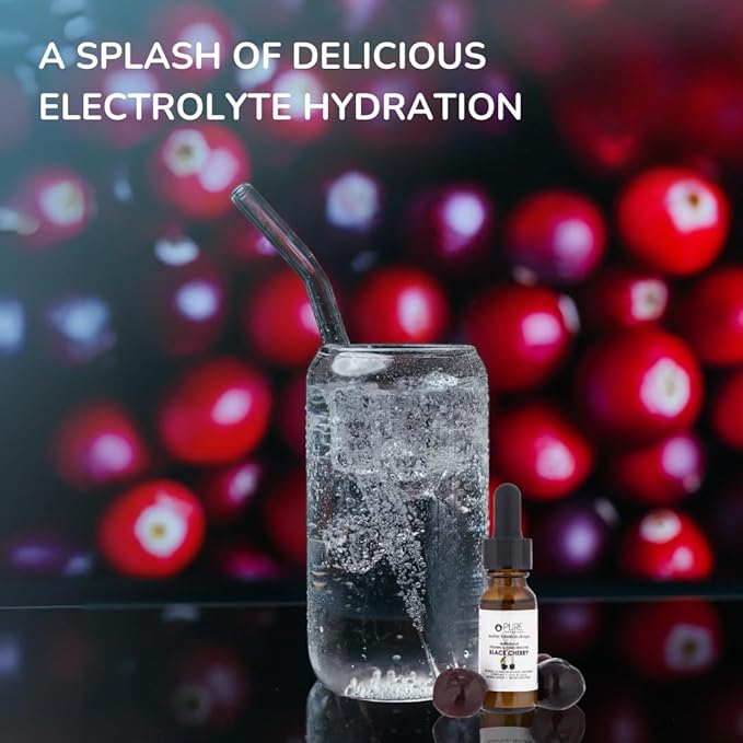 Pure Inventions - Black Cherry Water Infusion Drops - Antioxidants, Vitamin C & Electrolytes -Health & Wellness Drink -Immunity Support -Sugar Free, Zero Calorie, No Artificial Sweeteners -12 Servings