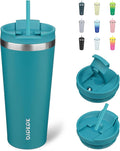 BJPKPK 22oz Tumbler With lid And Straw Stainless Steel Travel Coffee Mug Insulated Tumblers Cups,Laguna