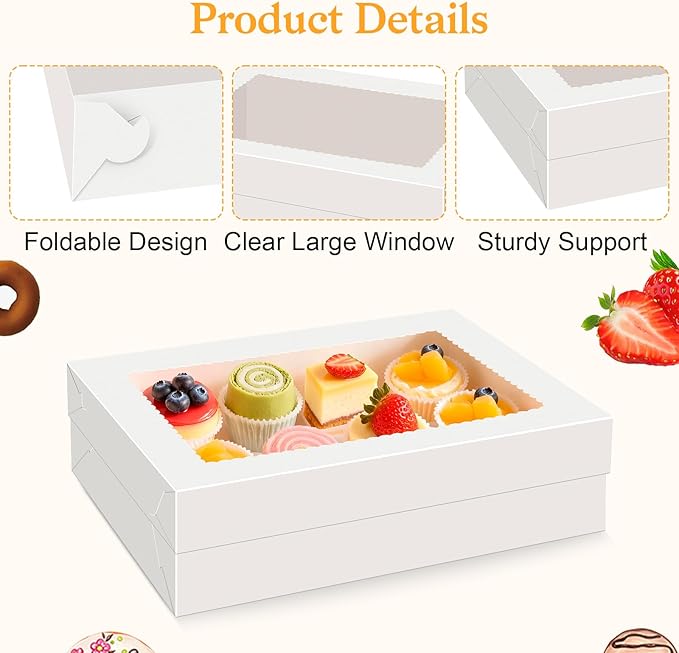 15 PCS Sheet Cake Boxes, 19x14x4 Rectangle Cake Box, Half Sheet Cake Box, White Baking Boxes, Large Bakery Boxes, Cajas Para Pasteles, 19x14 Cake Boxes for Birthday, Wedding, Party, Business