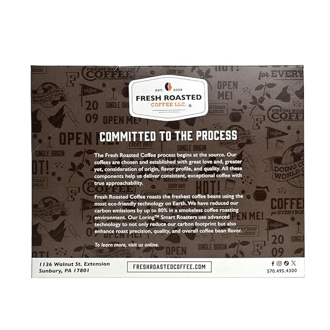 Fresh Roasted Coffee, Organic Peru | Mold & Myco 3rd Party Tested, USDA Organic, Kosher | Med Roast 72 Pods for K Cup Brewers